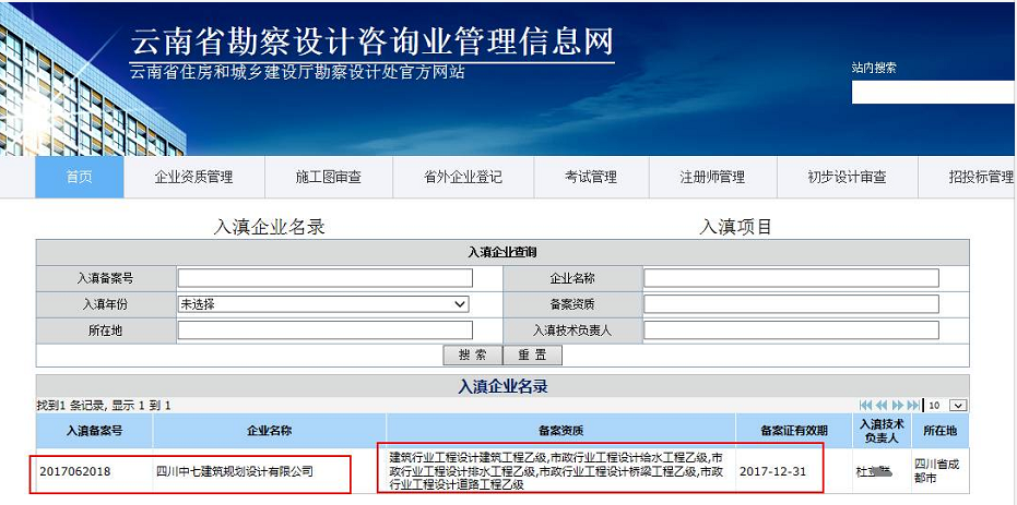 設(shè)計(jì)公司-中七設(shè)計(jì)院云南備案成功